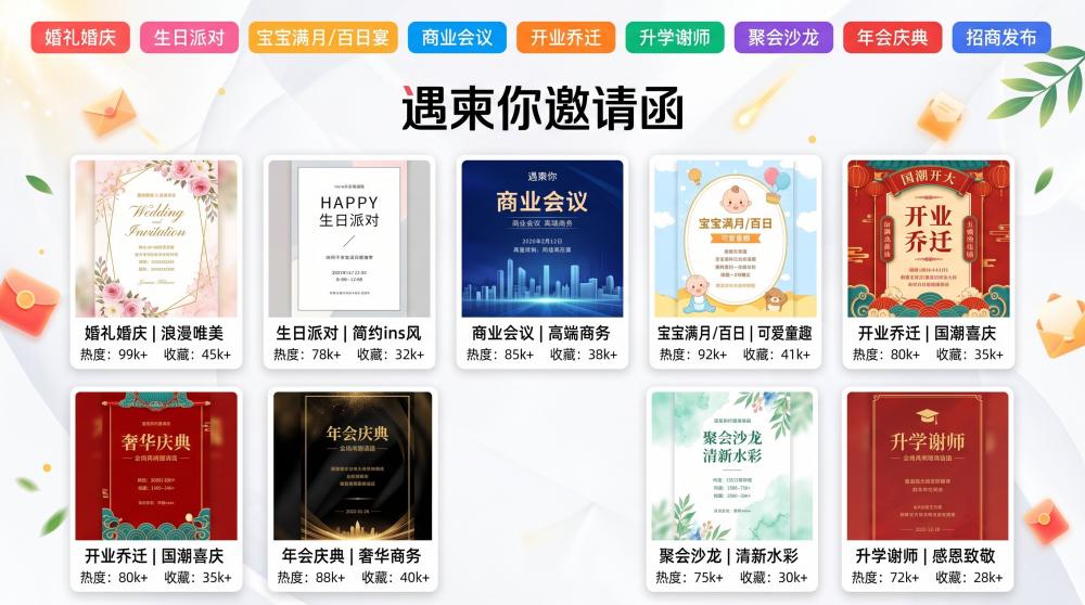 出阁宴电子请帖速成教程！小白1分钟搞定高级邀请函